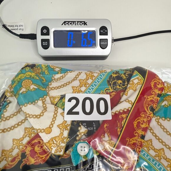 Forever 21 Button Down Shirt Mens L White Black Baroque All Over Print Viscose - Picture 12 of 12